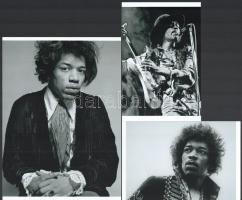 cca 1969 előtt készült felvételek Jimi Hendrix (1942-1970) amerikai zenészről, Pánczél György (1920-?) filmtörténész hagyatékából (film- és színházifotó gyűjteményéből) 3 db modern nagyítás, 21x15 cm és 15x10 cm