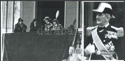 cca 1934 Horthy Miklós kormányzó látogatása Rómába, 3 db modern nagyítás, jelzés nélkül, 21x15 cm és...