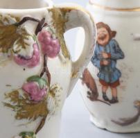 3 darab kis kiöntő. Ausztria 19. sz, vége, jelzett, kopott, m: 8-9 cm