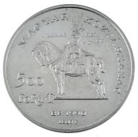 1990. 500Ft Ag "Mátyás király / Beatrix" dísztokban T:BU patina Adamo EM113