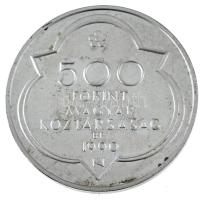 1990. 500Ft Ag "Budai vár" dísztokban T:BU Adamo EM114