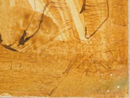 Prokop Péter (1919-2003): Kompozíció. Akvarell, papír, jelezve jobbra lent, üvegezett fakeretben. 35...