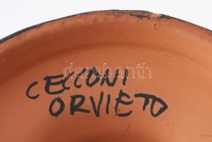 Görög stílusú díszváza, jelzett, kopott, m: 31 cm