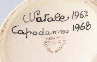 Ceramica Titano váza, jelzett, kis kopással, m: 34,5 cm