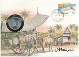 Malajzia 1977. 50s felbélyegzett borítékban, bélyegzéssel, német nyelvű leírással T:UNC  Malaysia 1977. 50 Sen in envelope with stamp and cancellation, with German description C:UNC