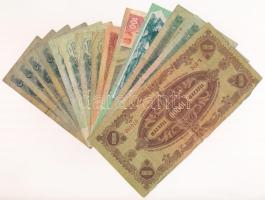 14db-os magyar és külföldi bankjegyből álló tétel, közte 1998. 200Ft "FA" T:F,VG közte szé...