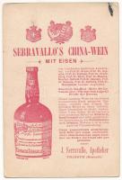 3 db RÉGI Serravallo reklámlap, nem képeslap hátoldalú / 3 pre-1945 Serravallo advertising cards (no...