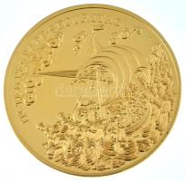 DN "Magyar Aranyóriások - I. Ferenc 8 aranydukát, Szent György érem, 1820" aranyozott Cu utánveret kapszulában (46mm) T:PP