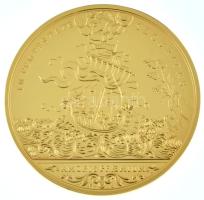 DN "Magyar Aranyóriások - III. Károly, arany Szent György érme, 1738" aranyozott Cu utánveret kapszulában (46mm) T:PP
