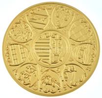 DN "Magyar Aranyóriások - II. Mátyás 6 aranydukát, koronázási érem, 1608" aranyozott Cu ut...