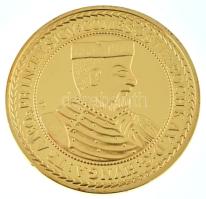 DN Magyar Aranyóriások - Bocskai István 10 dukát, 1605 aranyozott Cu utánveret kapszulában (46mm) T:PP