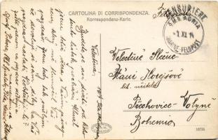 1914 Pola, Pula; Hotel Riviera, tram, park, amphitheatre + "ZENSURIERT S.M.S. ADRIA 1.XII.14 MA...