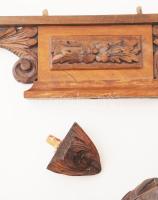 cca 1890, Mönnich Emil Budapest falióra, porcelán számlappal, ingával, eredeti koronával, kis sérülé...