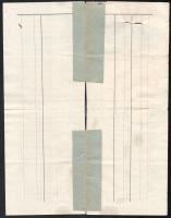 1906 Nagyszeben Hermannstadt, Sibiu, Fritz W. Elges bútorasztalos számla, szakadással, ragasztva, ho...