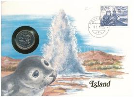 Izland 1984. 5K felbélyegzett borítékban, bélyegzéssel T:UNC Iceland 1984. 5 Kronur in envelope with stamp and cancellation C:UNC