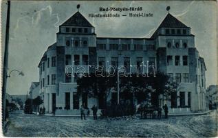 1915 Pöstyén, Piestany; Hársfa szálloda. Weinreb Adolf kiadása / Hotel Linde / hotel (fl)