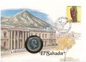 El Salvador 1977. 10c Ni-sárgaréz "Francisco Morazan" felbélyegzett borítékban, bélyegzéssel T:UNC El Salvador 1977. 10 Centavos Ni-brass "Francisco Morazan" in envelope with stamp and cancellation C:UNC