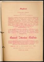 1940 Szent István bál meghívója és programja, 8 p, dombornyomott papírborítóval