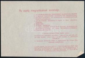 1940 Szent István bál meghívója és programja, 8 p, dombornyomott papírborítóval