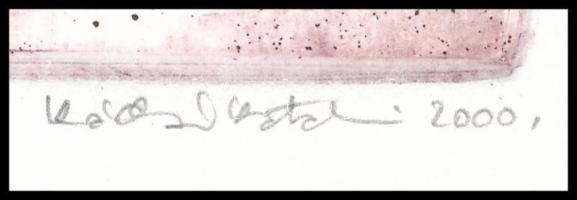 Kádár Katalin (1951-): Rézkarcinoma VIII. Színes rézkarc, papír, jelzett, próbanyomat próba/1. számo...