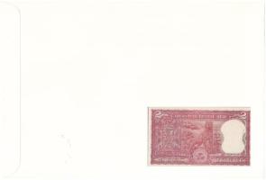 India DN 2R felbélyegzett borítékban, bélyegzéssel T:UNC 
India ND 2 Rupees in envelope with stamp ...