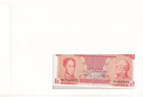 Venezuela 1989. 5B felbélyegzett borítékban, bélyegzéssel T:AU 
Venezuela 1989. 5 Bolívares in enve...