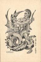 Saint George and dragon s: Czarnecki Wladyslaw