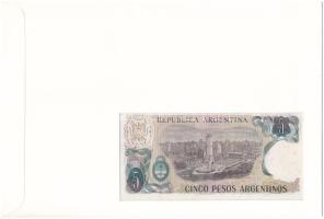 Argentína 1983-1984. 5P felbélyegzett borítékban, alkalmi bélyegzéssel T:UNC Argentina 1983-1984. 5 ...