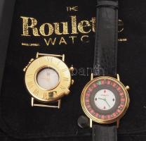 Fiorucci "The Roulette Watch" karóra pár. cca 1980, kvarc, pereménél pörgethető rolulette ...