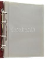 "Banknoten Briefe aus aller Welt" piros, plüssborítású, négygyűrűs album 30db, osztás nélk...