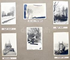 cca 1930-1940 Családi fotóalbum (Fenyődi család), benne érdekes képekkel: Graf Zeppelin léghajó Buda...