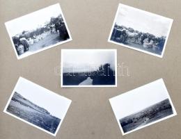 cca 1930-1940 Családi fotóalbum (Fenyődi család), benne érdekes képekkel: Graf Zeppelin léghajó Buda...