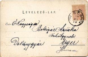 1899 (Vorläufer) Piliscsaba, Pilis-Csaba; Südlager, Nordlager / északi és déli kaszárnya. Blau Alber...