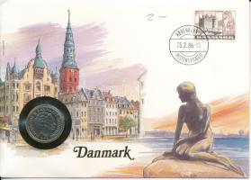 Dánia 1985. 1K felbélyegzett borítékban, bélyegzéssel T:UNC Denmark 1985. 1 Krone in envelope with stamp and cancellation C:UNC