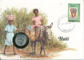 Haiti 1975. 10c felbélyegzett borítékban, bélyegzéssel T:UNC Haiti 1975. 10 Centimes in envelope with stamp and cancellation C:UNC