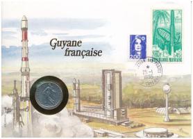 Franciaország / Francia Guyana 1977. 1Fr Ni felbélyegzett borítékban, bélyegzéssel, német nyelvű tájékoztatóval T:VF France / French Guyana 1977. 1 Franc Ni in envelope with stamp, cancellation and german language description C:VF