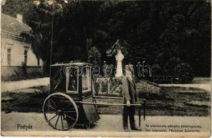 1913 Pöstyén, Pistyan, Piestany; Az infanterista, pöstyéni különlegesség. Kohn Bernát kiadása / Der Infanterist, Pöstyéner Spezialität / spa carriage (r)