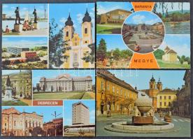 Kb. 200 db MODERN színes magyar város képeslap / Cca. 200 modern coloured Hungarian town-view postcards