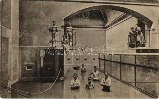 1913 Pöstyén, Piestany; Iszapfürdő. Kohn Bernát kiadása / Schlammbad / spa, mud bath, interior