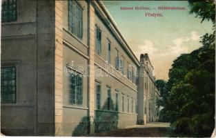 1913 Pöstyén, Piestany; Katonai fürdőház. Meteor fényirda kiadása / Militärbadehaus / military spa and sanatorium (felületi sérülés / surface damage)