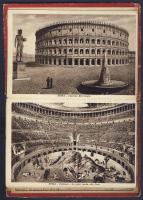 cca 1900 Roma leporello füzet 38 fotóval dombor litho borító térképpel (grinc sérült) /Roma  booklet...