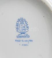 Herendi Viktória mintás cukorkínáló, kínai figurás fogóval. Jelzett, hibátlan, d: 9,5 cm, m: 10,5 cm