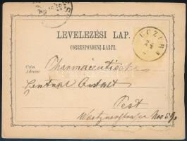 1872 2kr díjjegyes levelezőlap (K)UCZURA (Gudlin 300 p)