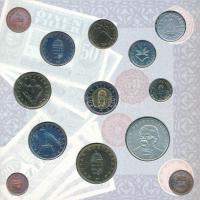 1997. 50f-200Ft (10xklf) "Magyarország pénzérméi" forgalmi sor dísztokban T:BU patina 
Ad...