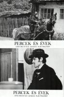 cca 1989 előtti ,,Percek és évek" című bolgár film jelenetei és szereplői, 5 db vintage produkciós filmfotó (vitrinfotó, lobbyfotó) ezüst zselatinos fotópapíron, a használatból eredő (esetleges) kisebb hibákkal, 18x24 cm