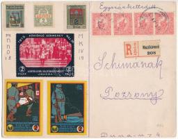 1918 Hadijogalapján stb. - Schima András (1882-1959) győri iparművész rajza és saját levele szép bél...