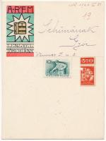 1926 Népszövetség - A Rém Lengyel Tőkehiány - Schima András (1882-1959) győri iparművész rajza és sa...