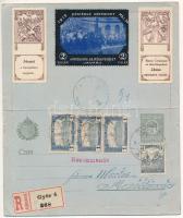 1920 Az Európai Helyzet - Schima András (1882-1959) győri iparművész rajza és saját levele Martos Fe...