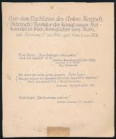 cca 1910 A Henisch család címer rajzolt akvarell, vegyes technika 19x24 cm