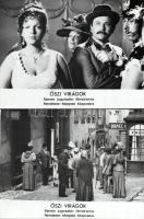 cca 1989 előtti ,,Őszi virágok" című jugoszláv film jelenetei és szereplői, 8 db vintage produkciós filmfotó (vitrinfotó, lobbyfotó) ezüst zselatinos fotópapíron, a használatból eredő (esetleges) kisebb hibákkal, 18x24 cm